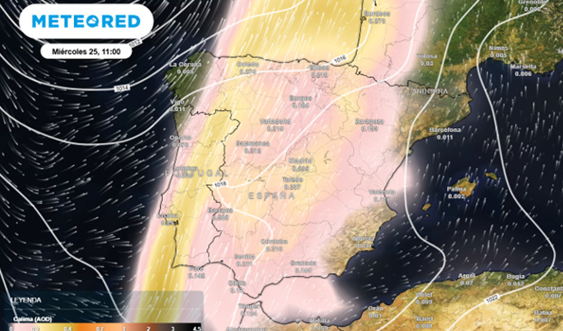 Giro en el tiempo en España: Meteored prevé lluvias, polvo sahariano y descenso de las temperaturas