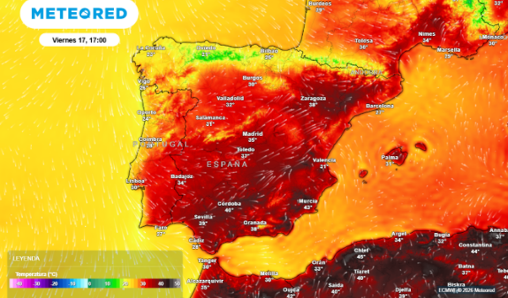 Meteored avisa de un nuevo episodio de calor extremo por la llegada de una masa de aire sahariano