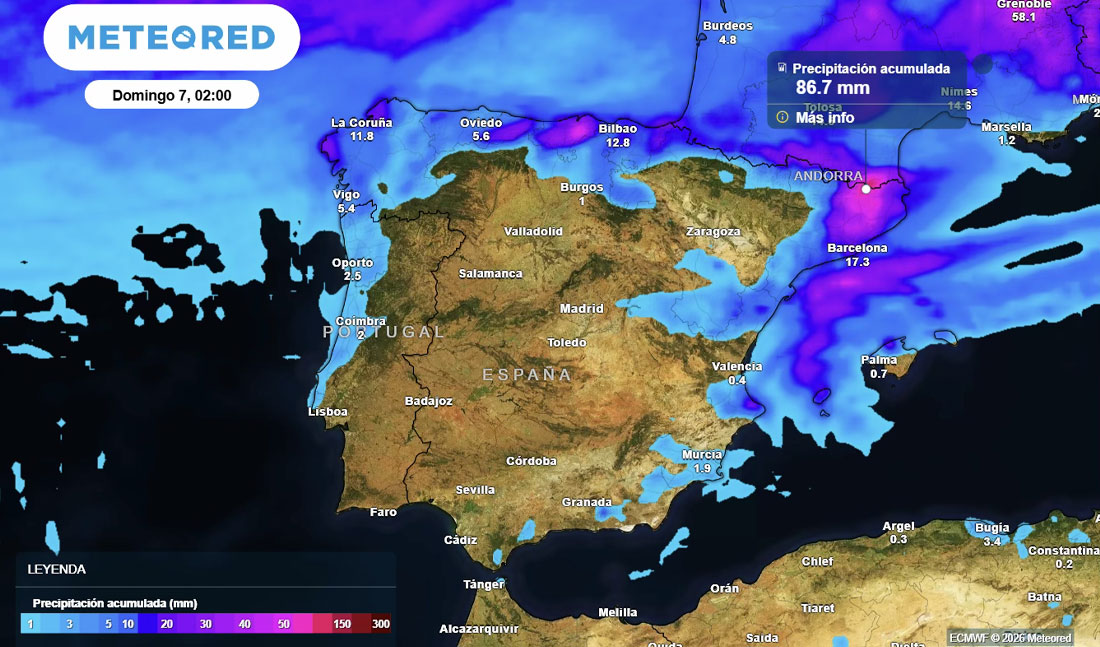 Meteored confirma el descenso térmico y más tormentas fuertes para esta semana en España