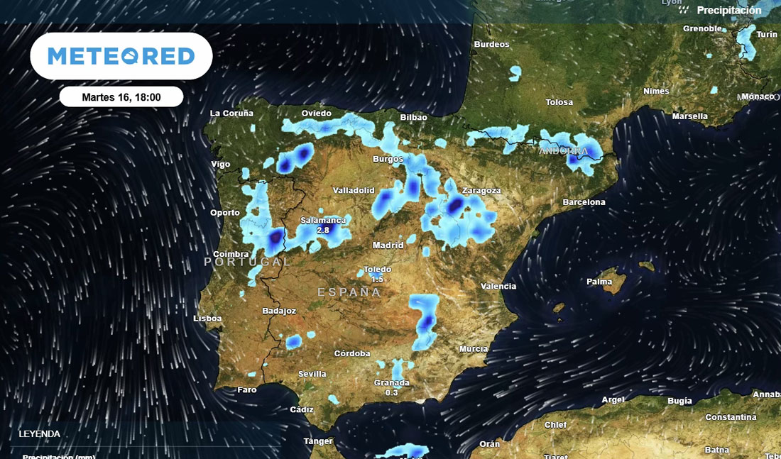 Meteored advierte de tormentas intensas en España antes de un posible episodio de calor muy intenso