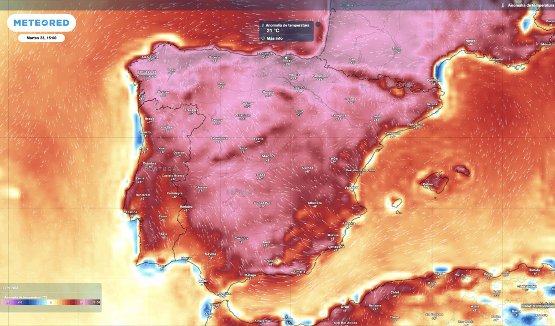 Meteored advierte: se acentúa el episodio extremo de calor y tormentas en España por la presencia de una DANA en el Atlántico