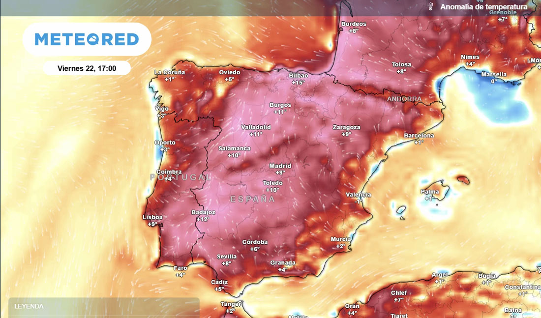 Meteored prevé calor veraniego en España y posible inestabilidad por una DANA a final de semana