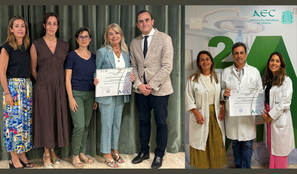 Las Unidades de Cirugía Endocrina de los hospitales universitarios Virgen Macarena y Nuestra Señora de Valme, ambos de Sevilla, reciben la acreditación de la Asociación Española de Cirugía